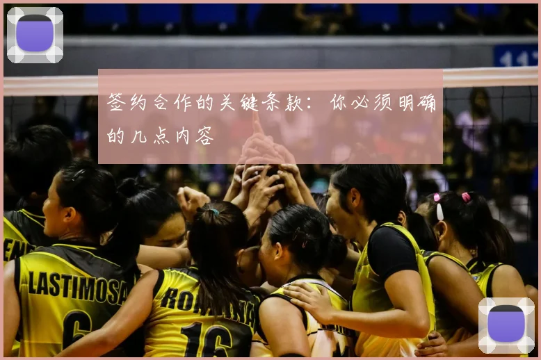 签约合作的关键条款：你必须明确的几点内容